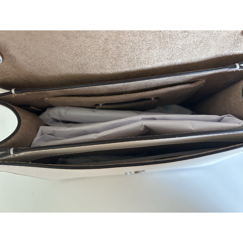 Coach Morgan Crossbody Bag Chalk White‎ Leather Flap Shoulder Handbag CJ543 - Picture 4 of 6